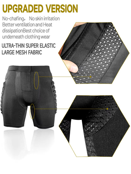 AVIVOR 3D Protective Shorts - Unisex Hip Protection for Ultimate Snowboarding and Skiing Safety